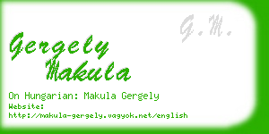 gergely makula business card